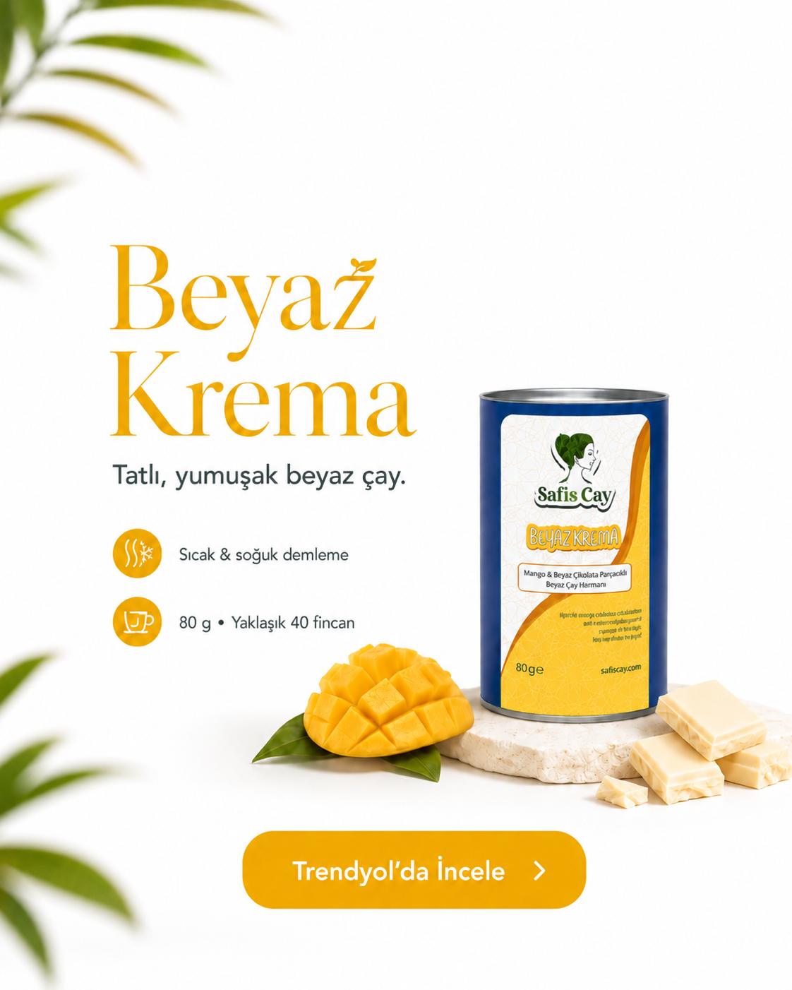 Mango ve Beyaz Çikolatanın Buluşması